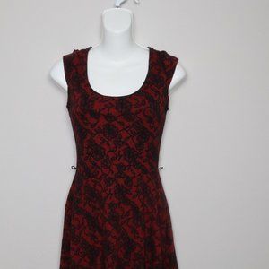 Candie's Burgundy and Black floral dress